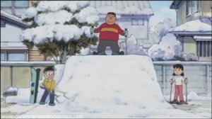 Doraemon Capitulo 386 Si nobita no puede ir a esquiar que la pista de esqui venga a nobita
